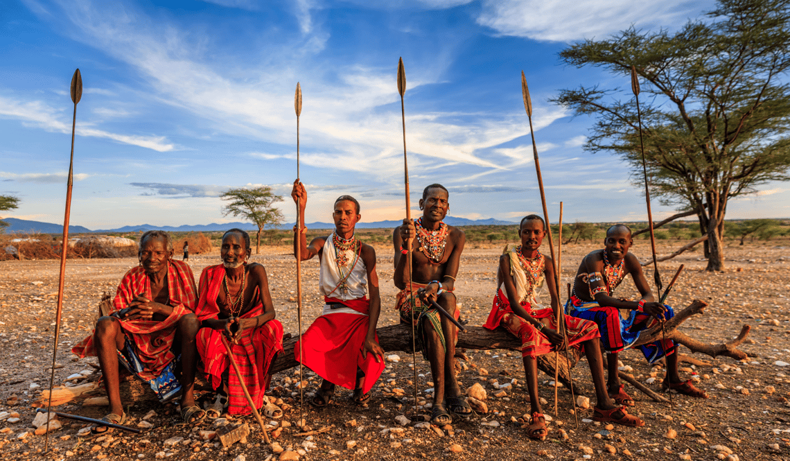 Samburu tribe warriors